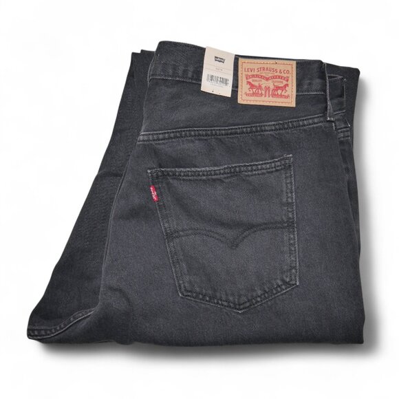 Levi's 94 Baggy Jeans Womens Plus Size 16W Black Stonewash Mid Rise Straight Leg - Picture 10 of 12